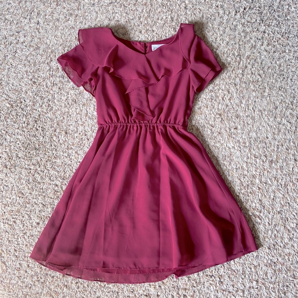 Beautiful plum color girl’s dress